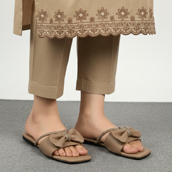 Crystal-Wrap Bow Sliders